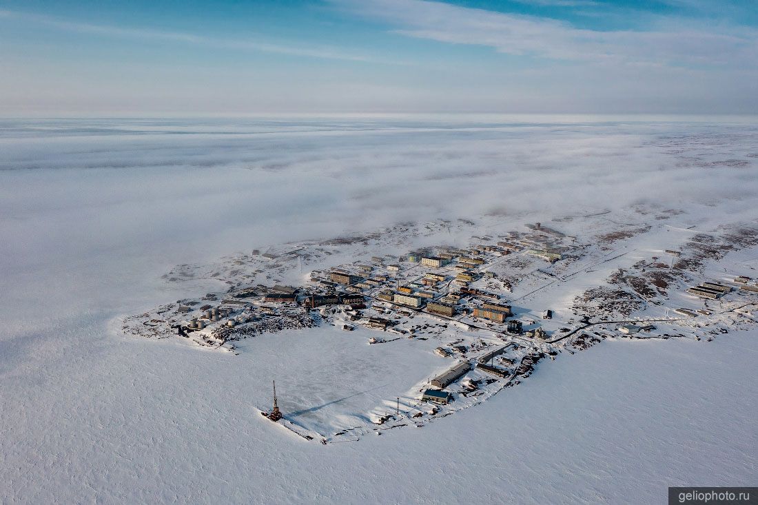 Диксон зимой с высоты фото