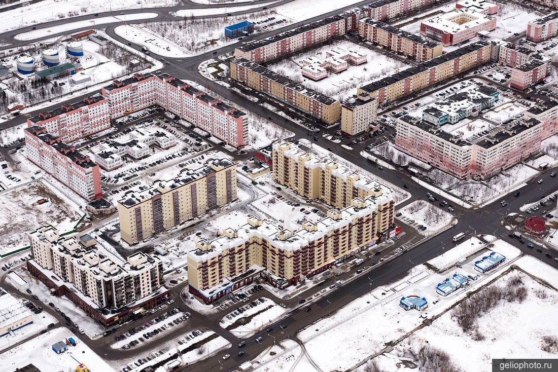 Второй микрорайон Нового Уренгоя с высоты фото