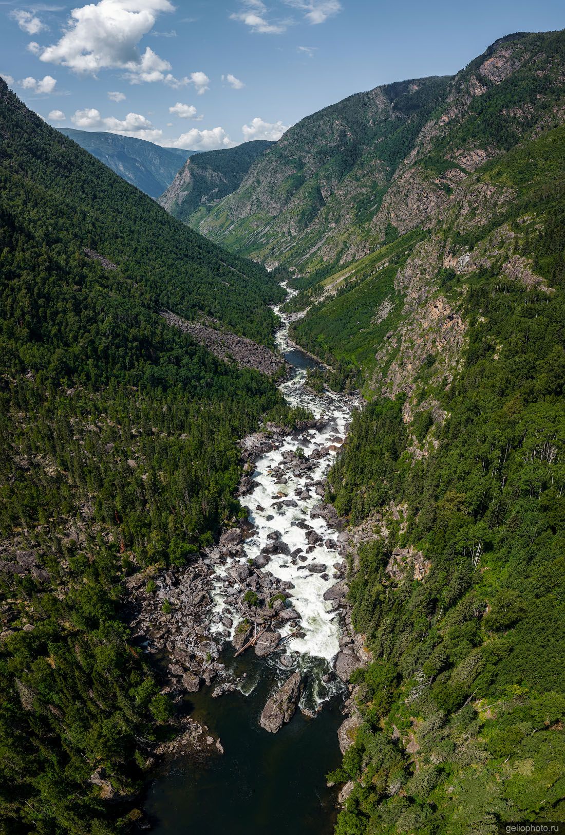 Река Чульча на Алтае с высоты фото
