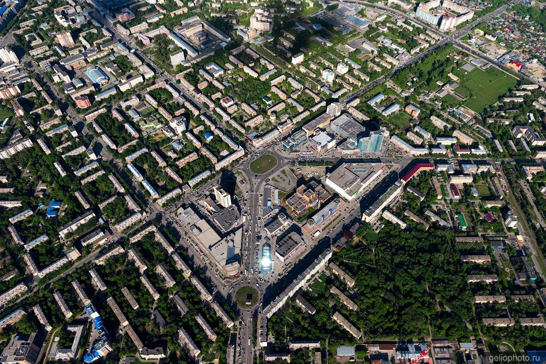 Площадь Маркса в Новосибирске с высоты фото