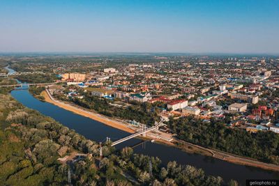 Летний Оренбург с высоты фото