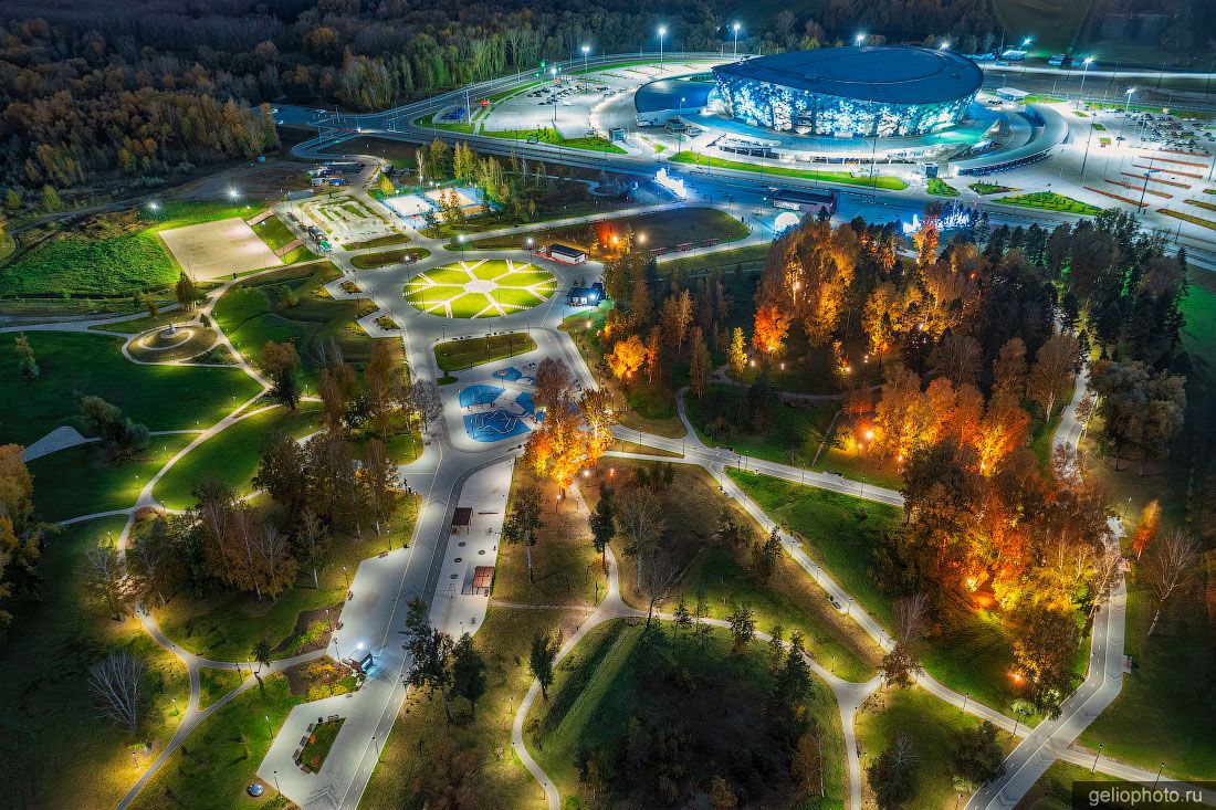 Парк Арена в Новосибирске с высоты фото