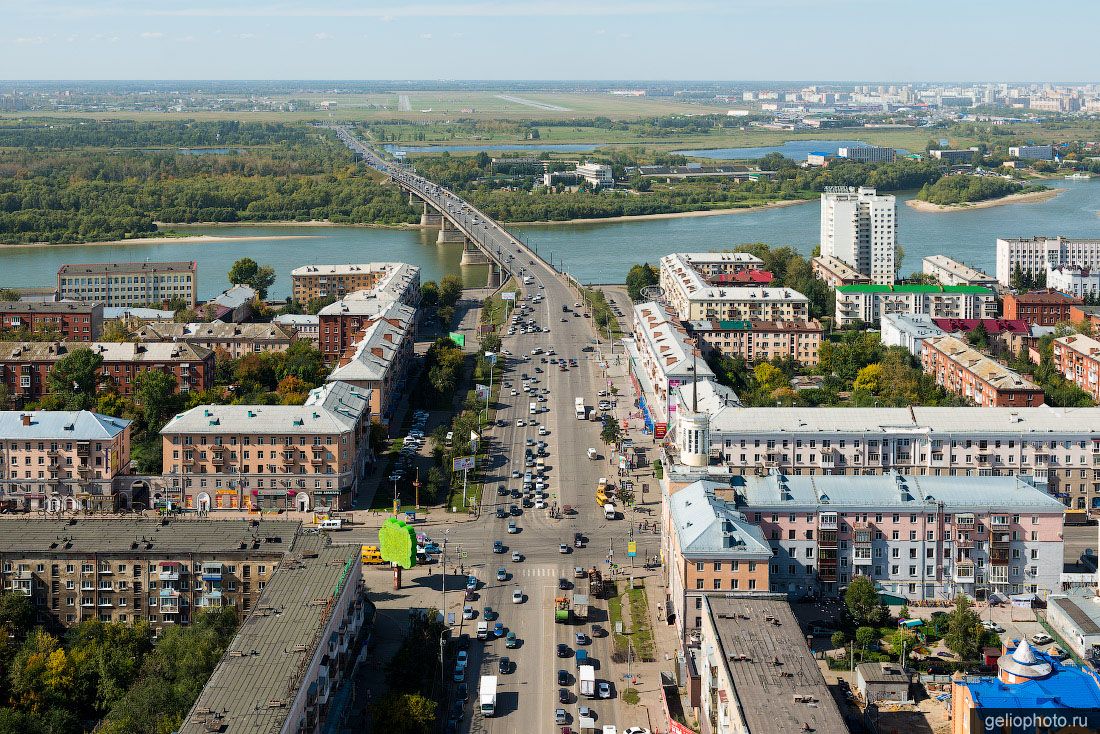 Ленинградская площадь в Омске с высоты фото
