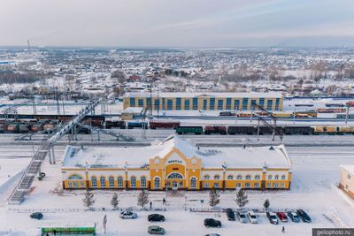 ЖД вокзал в Анжеро-Судженске фото