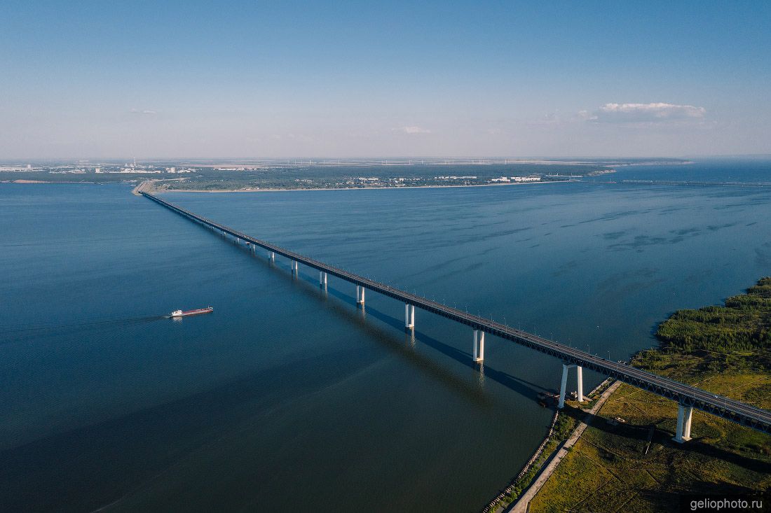Президентский мост через Волгу в Ульяновске фото