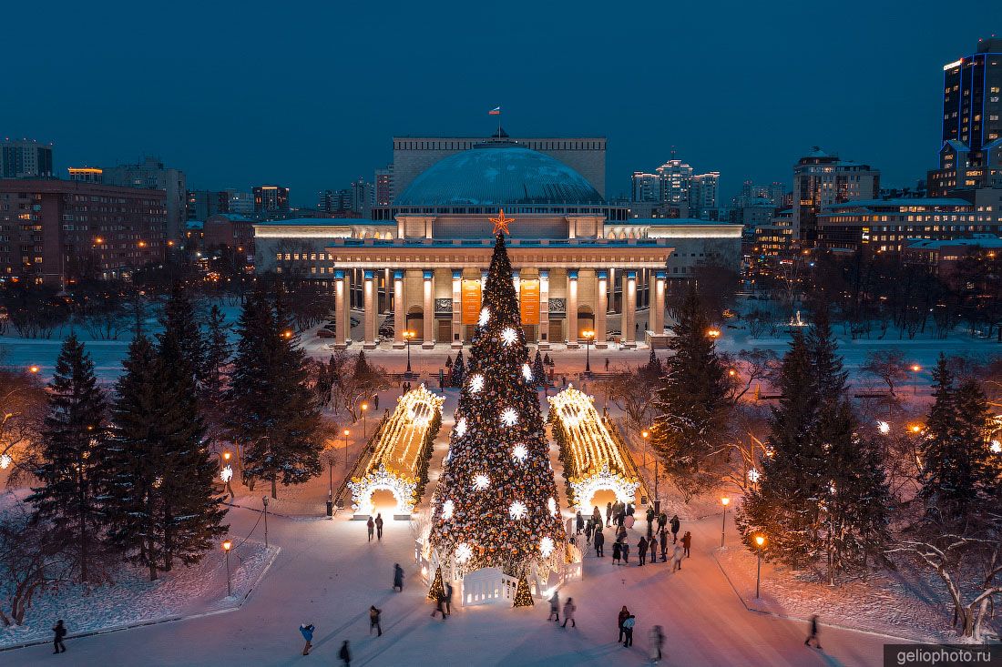 Новогодняя ёлка в Новосибирске фото