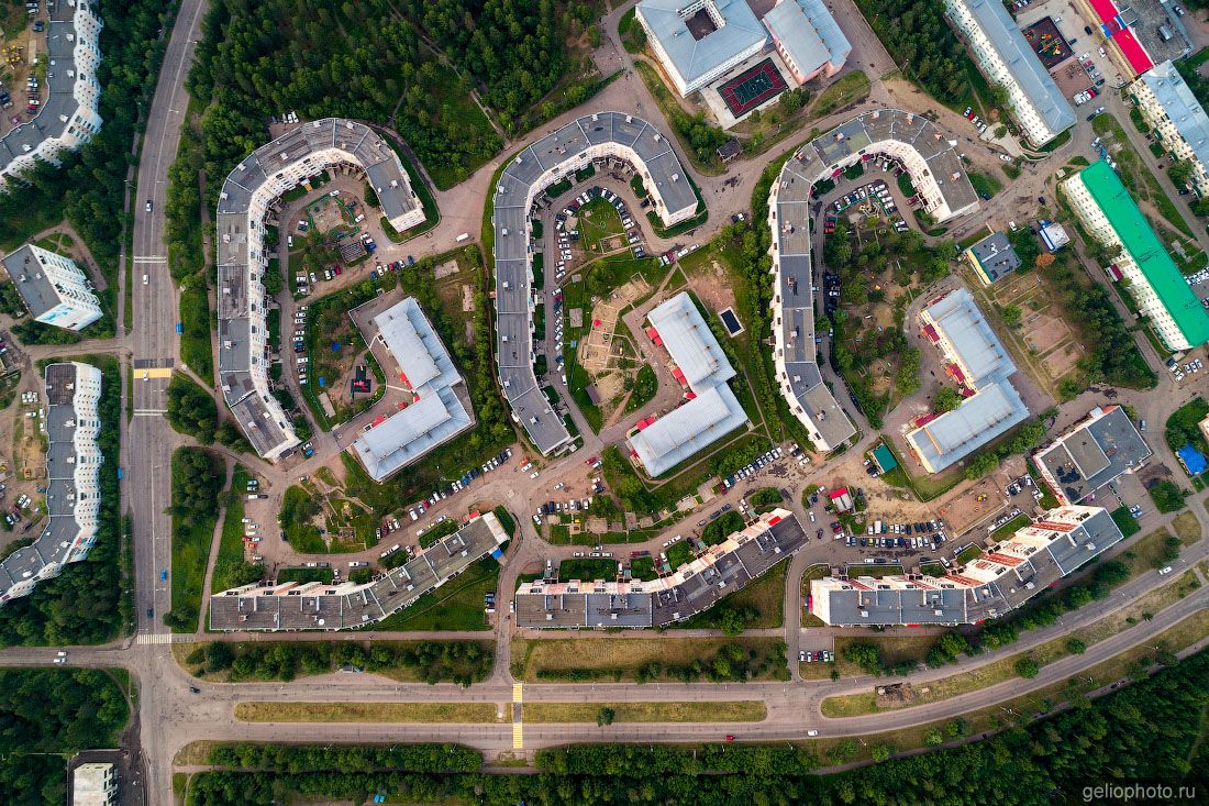Квартал Е в Нерюнгри вид сверху фото