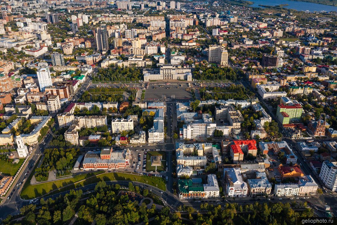 Площадь Куйбышева в Самаре с высоты фото