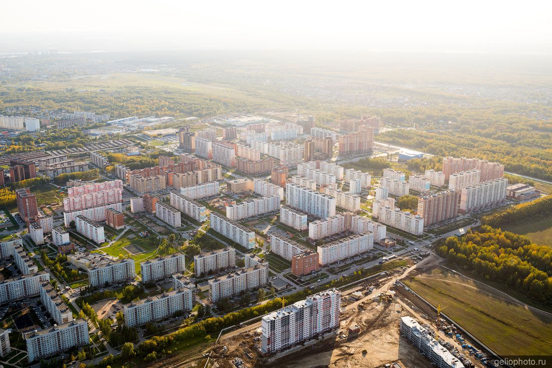 Микрорайон Родники в Новосибирске с высоты фото