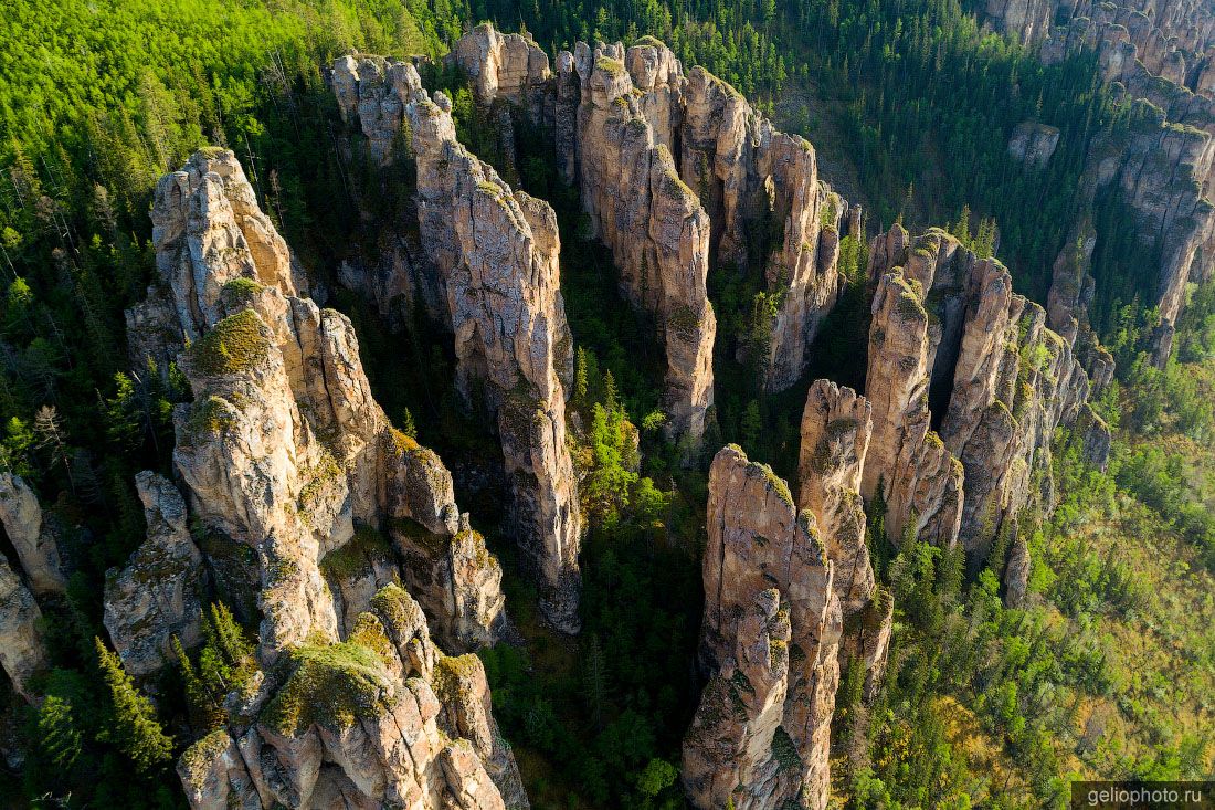 Ленские столбы с высоты фото