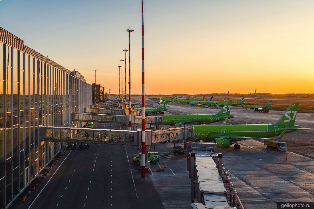 Самолёты S7 Airlines в аэропорту Новосибирска фото
