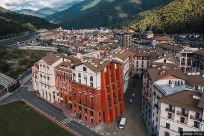 Красная Поляна в Сочи с высоты фото