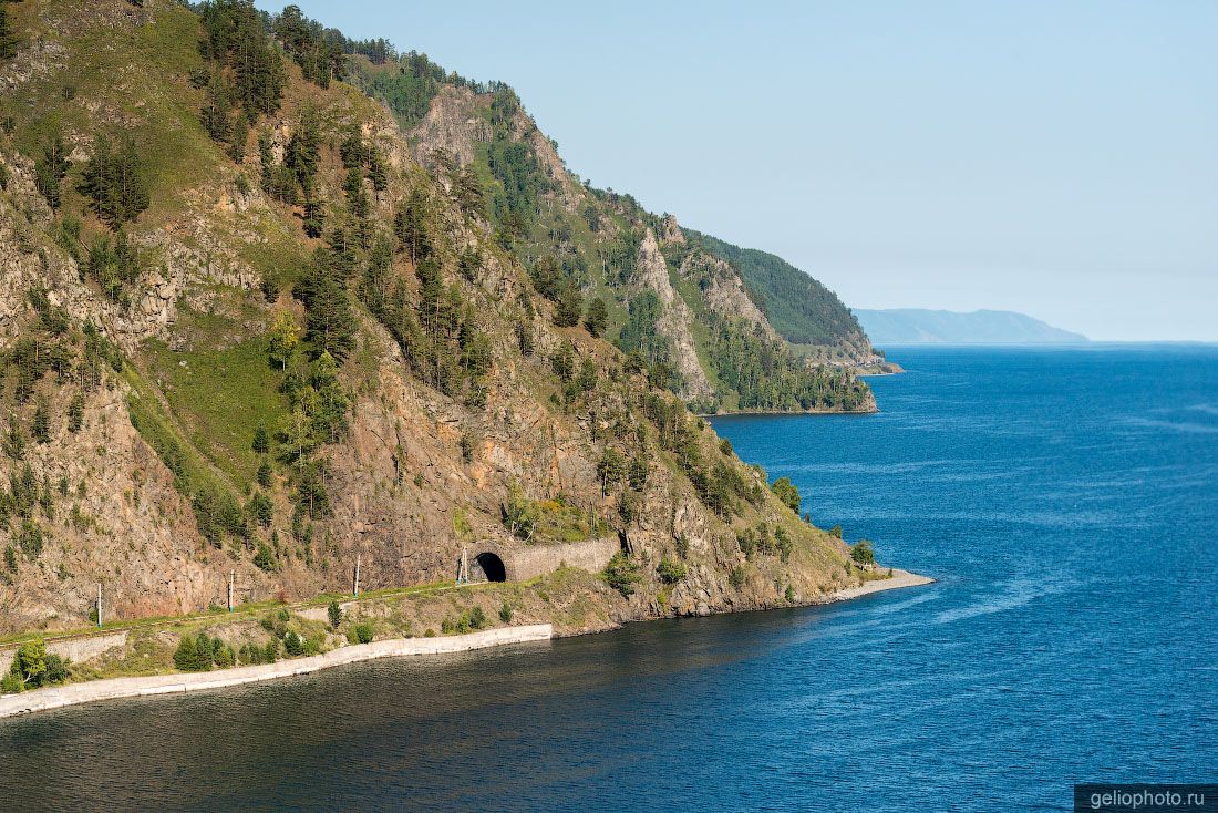 Кругобайкальская железная дорога с высоты фото